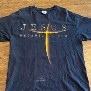 Vintage Jesus Shirt- front and back